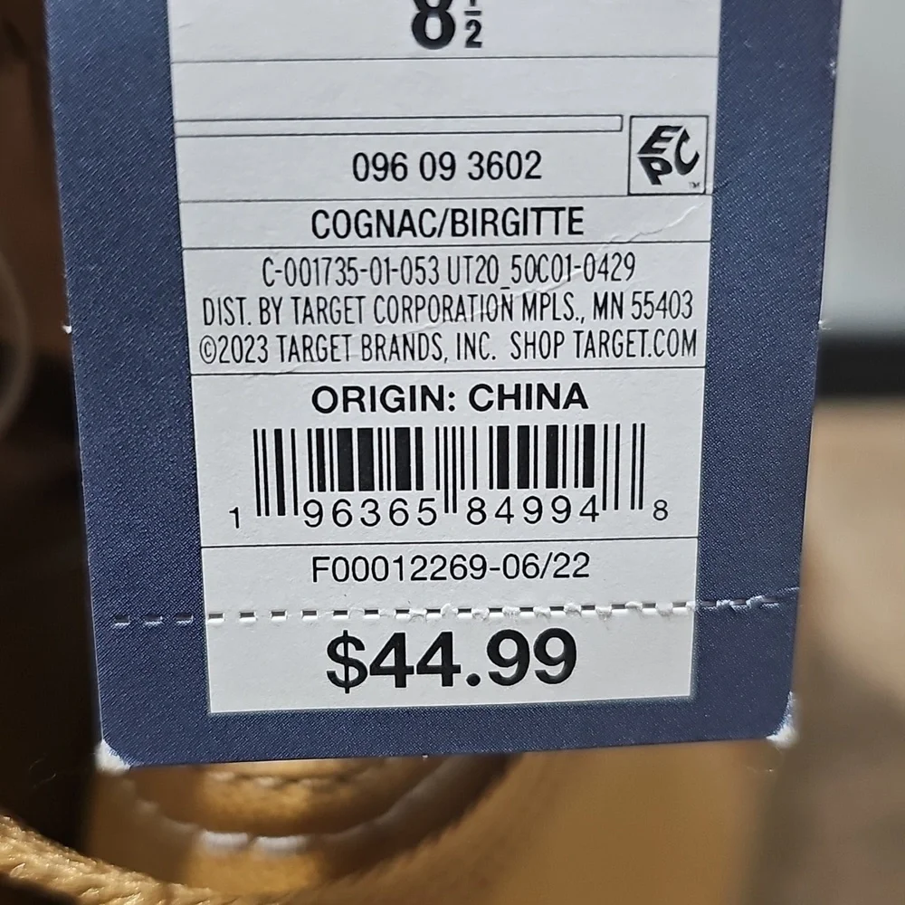 Universal Thread Cognac Winter Boots Size 8.5 New